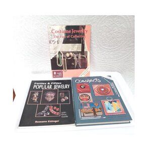 3 Books Costume Jewelry Compacts & 40s & 50's Popular Jewelry